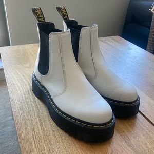 Dr. Martens White Platform Boots